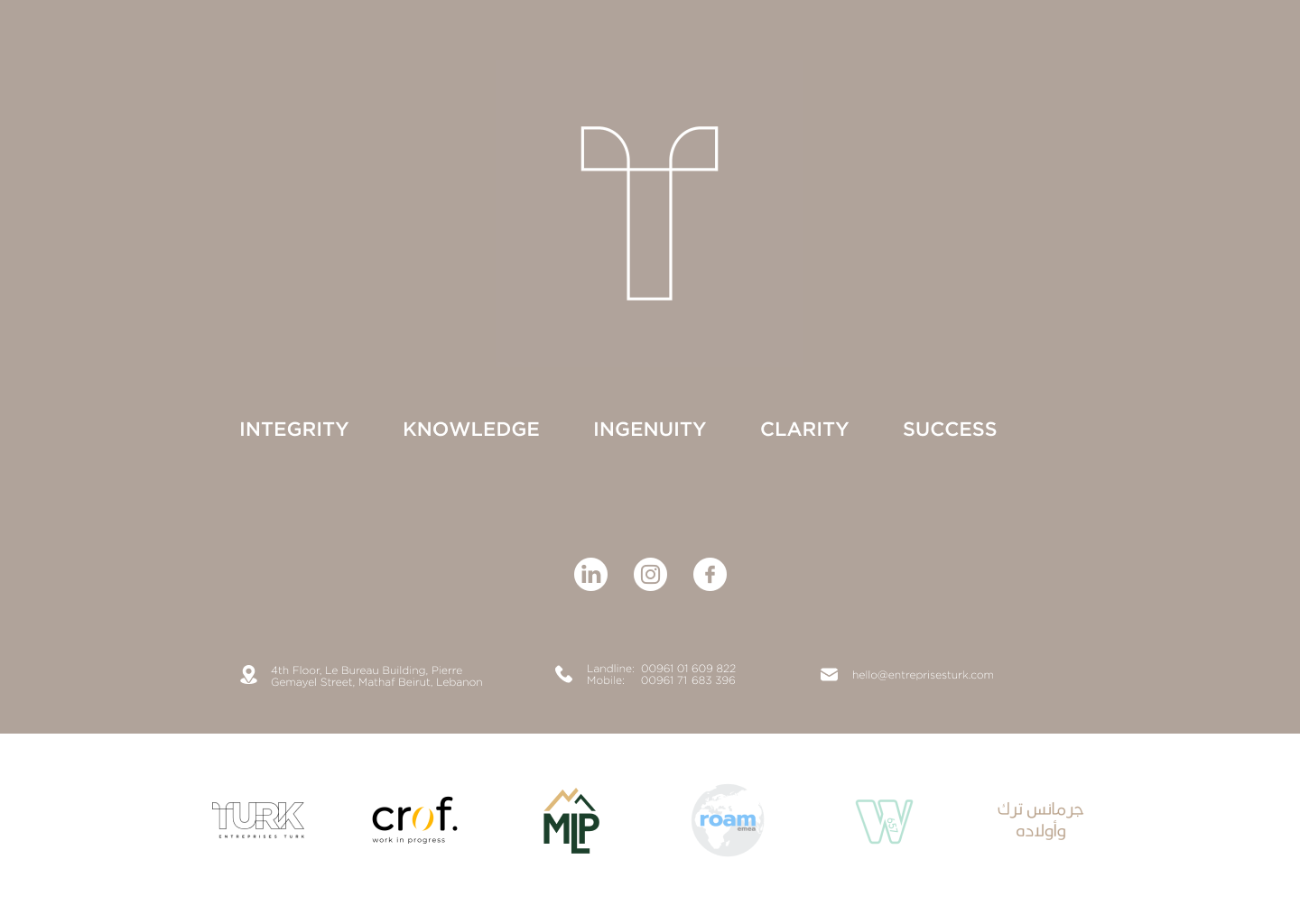 Entreprises Turk Desktop View